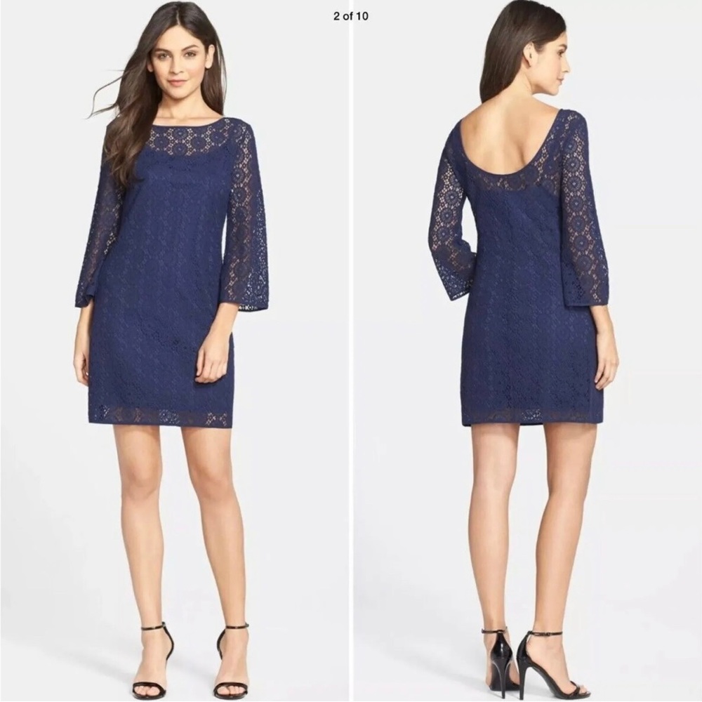 Lilly Pulitzer Deep Blue Lace Mini Dress